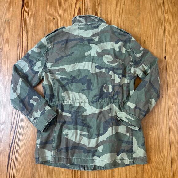 Vintage Havana green camo full zip adjustable waist utility womens jacket SIZE S - Picture 6 of 6